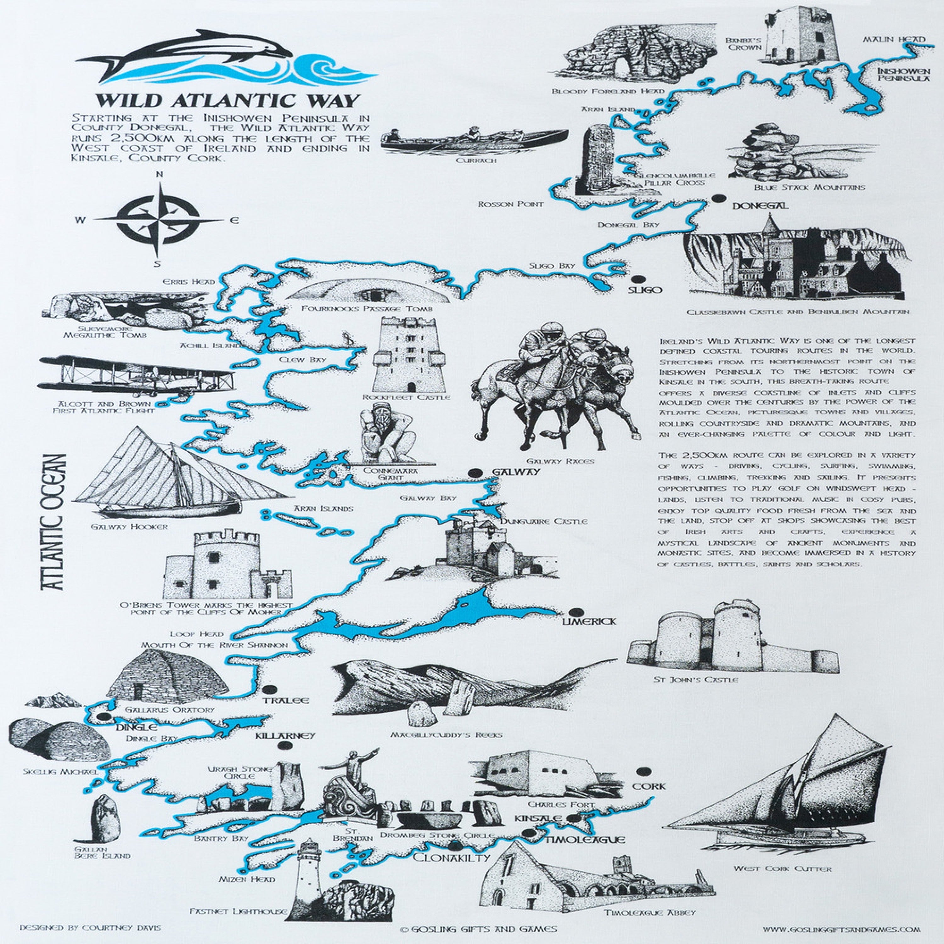 Tea Towel - Wild Atlantic Way