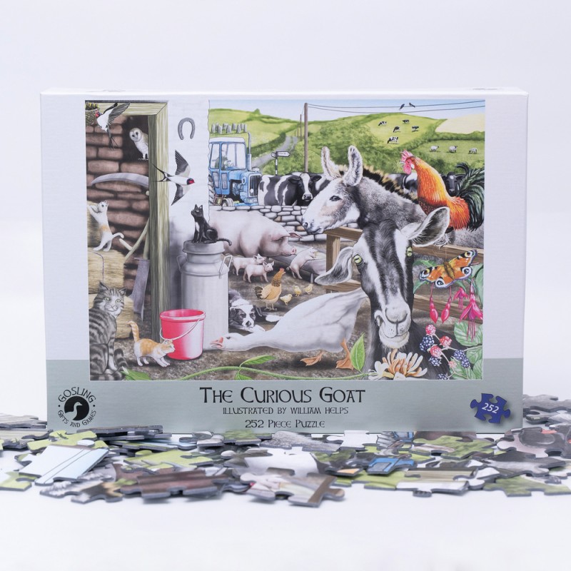 Jigsaw The Curious Goat 252 piece jigsaw puzzle Jigsaw The Curious Goat 252 piece jigsaw puzzle