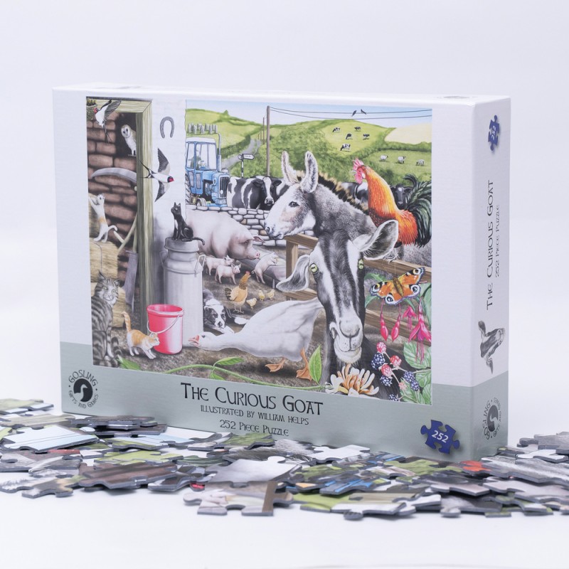 Jigsaw The Curious Goat 252 piece jigsaw puzzle Jigsaw The Curious Goat 252 piece jigsaw puzzle