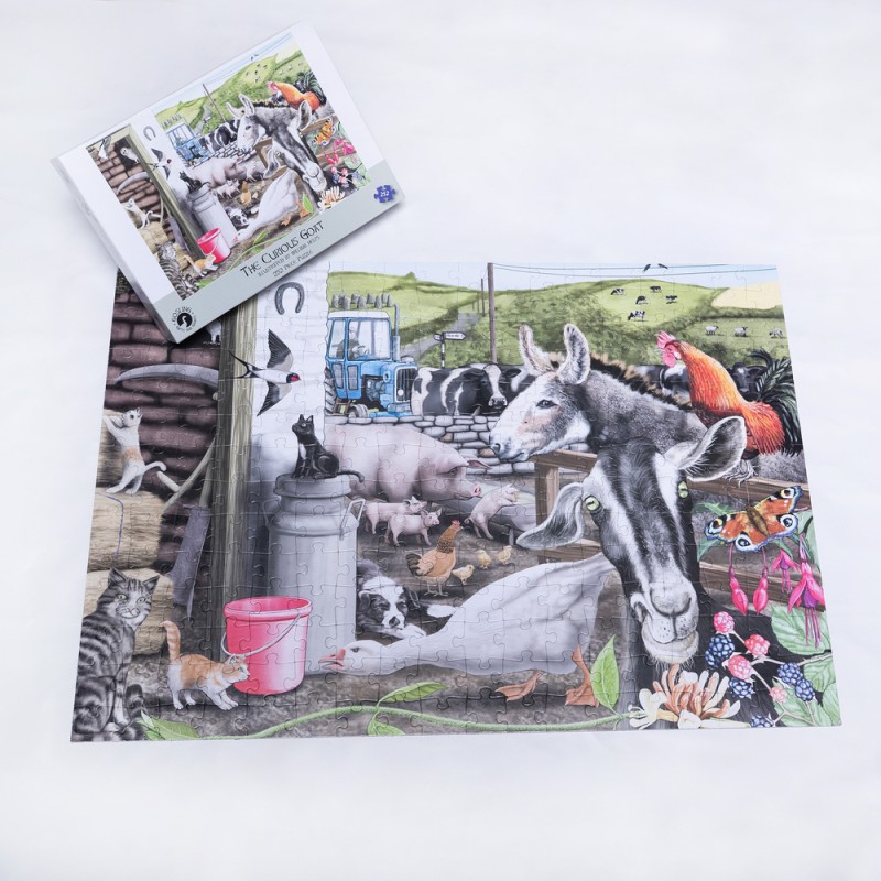 Jigsaw The Curious Goat 252 piece jigsaw puzzle Jigsaw The Curious Goat 252 piece jigsaw puzzle