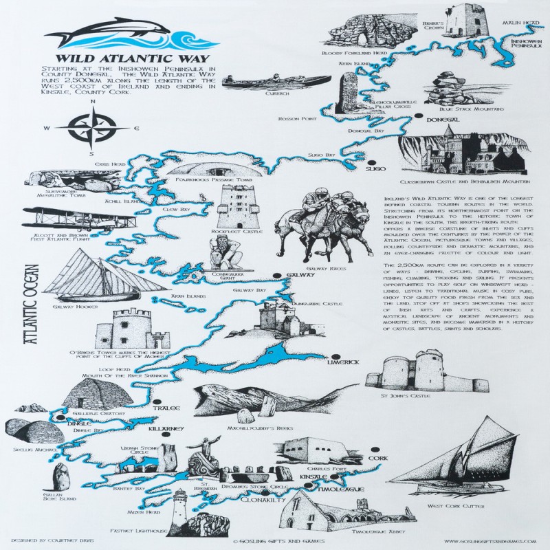 Tea Towel - Wild Atlantic Way Tea Towel - Wild Atlantic Way